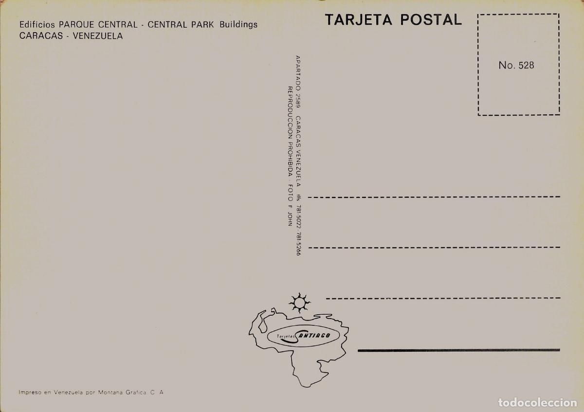 Postales: Tarjeta Postal Edificios Parque Central, Caracas, Venezuela - Foto 2