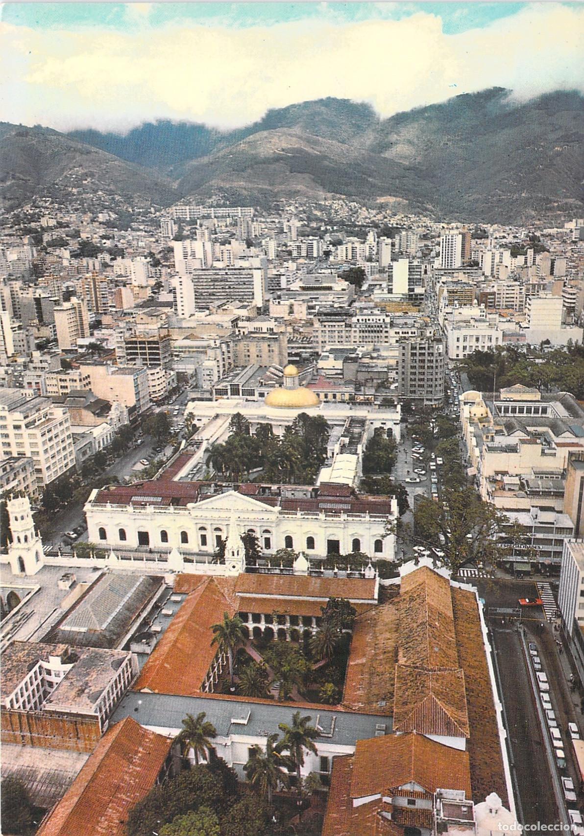 Postales: Tarjeta Postal de Vista A&eacute;rea del Capitolio y Biblioteca en Caracas
