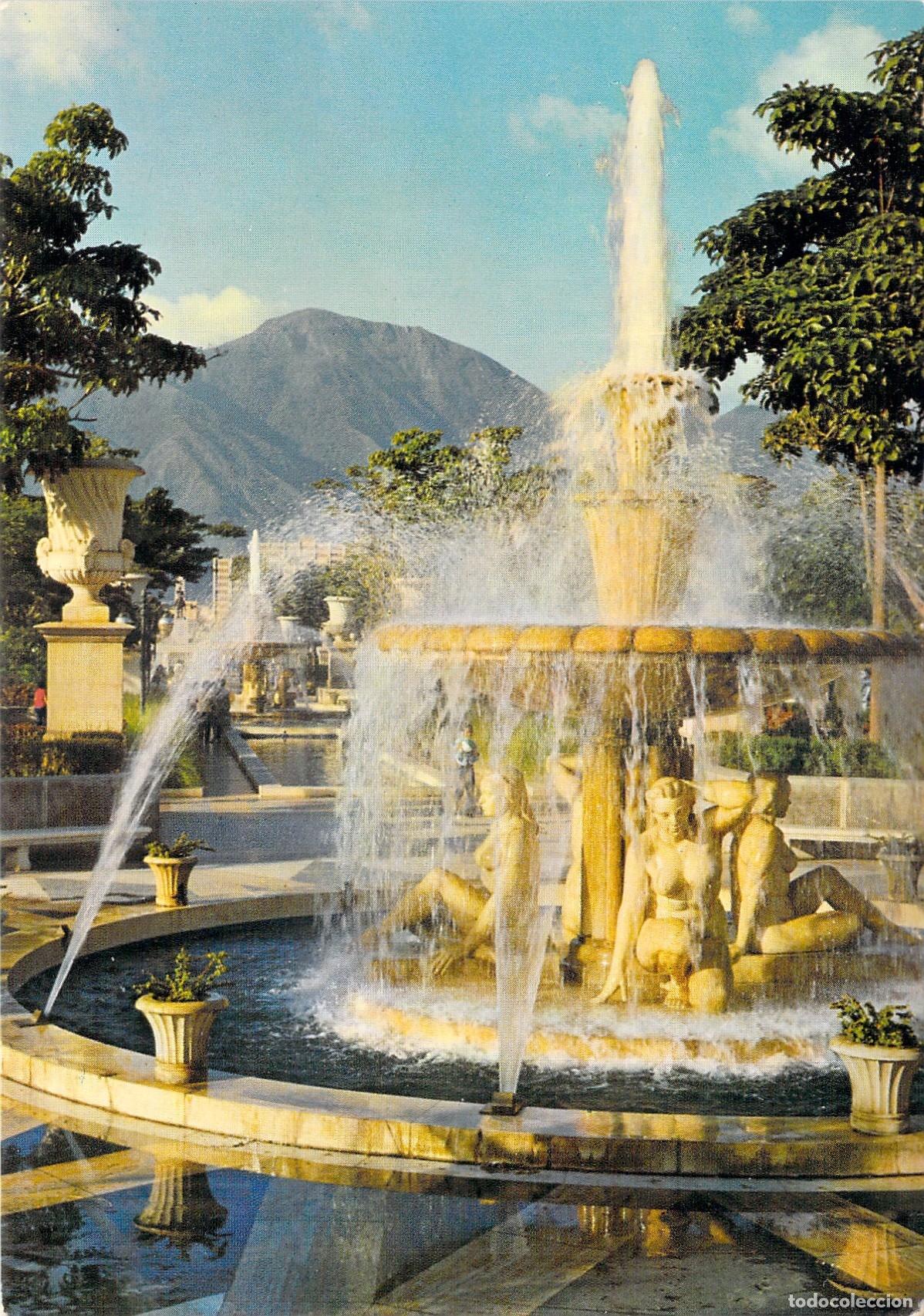 Postales: Postal Fuente en el Parque Los Pr&oacute;ceres Caracas Venezuela