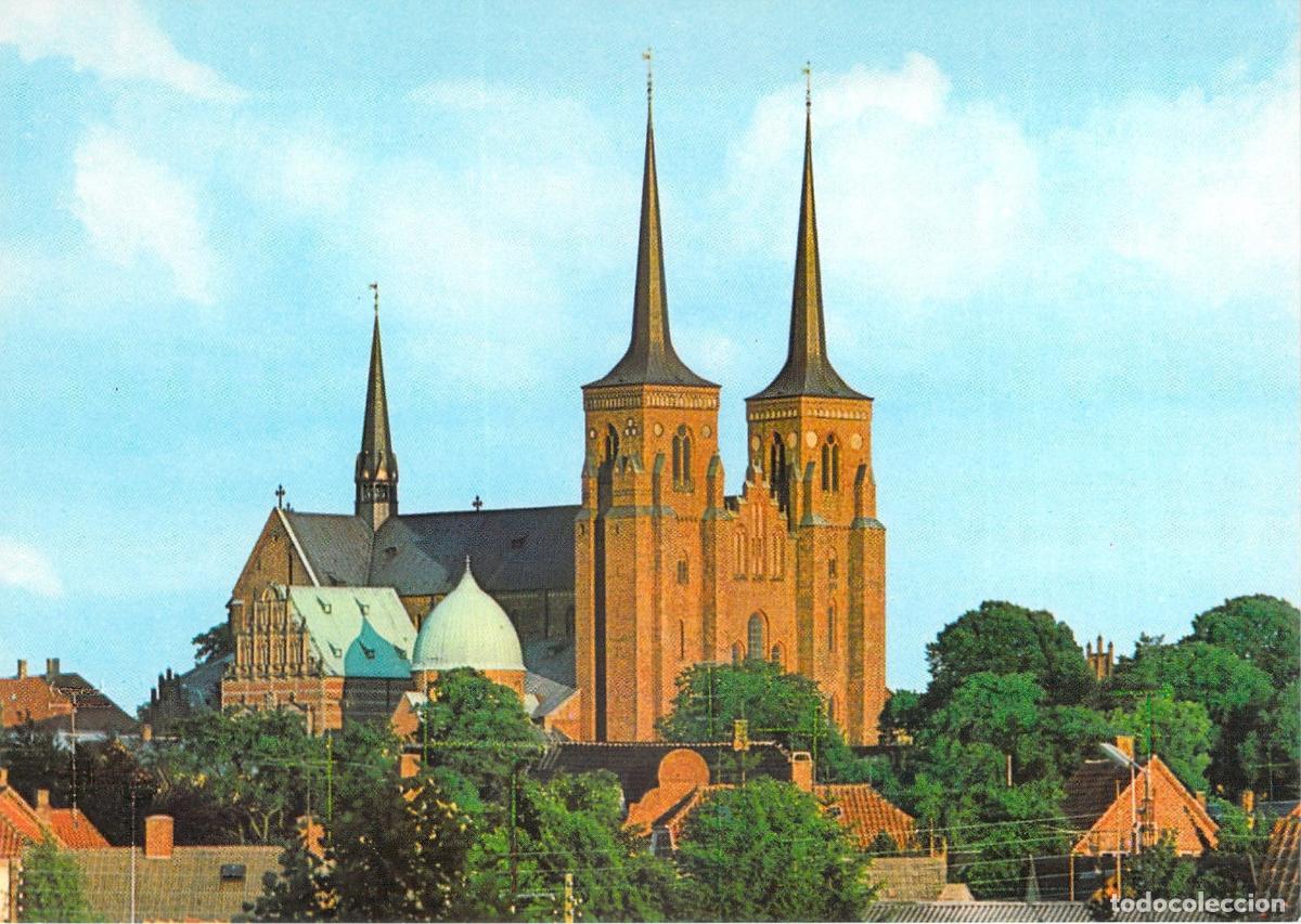 Postales: Postal de la Catedral de Roskilde en Dinamarca - Edificio Medieval - Foto 1