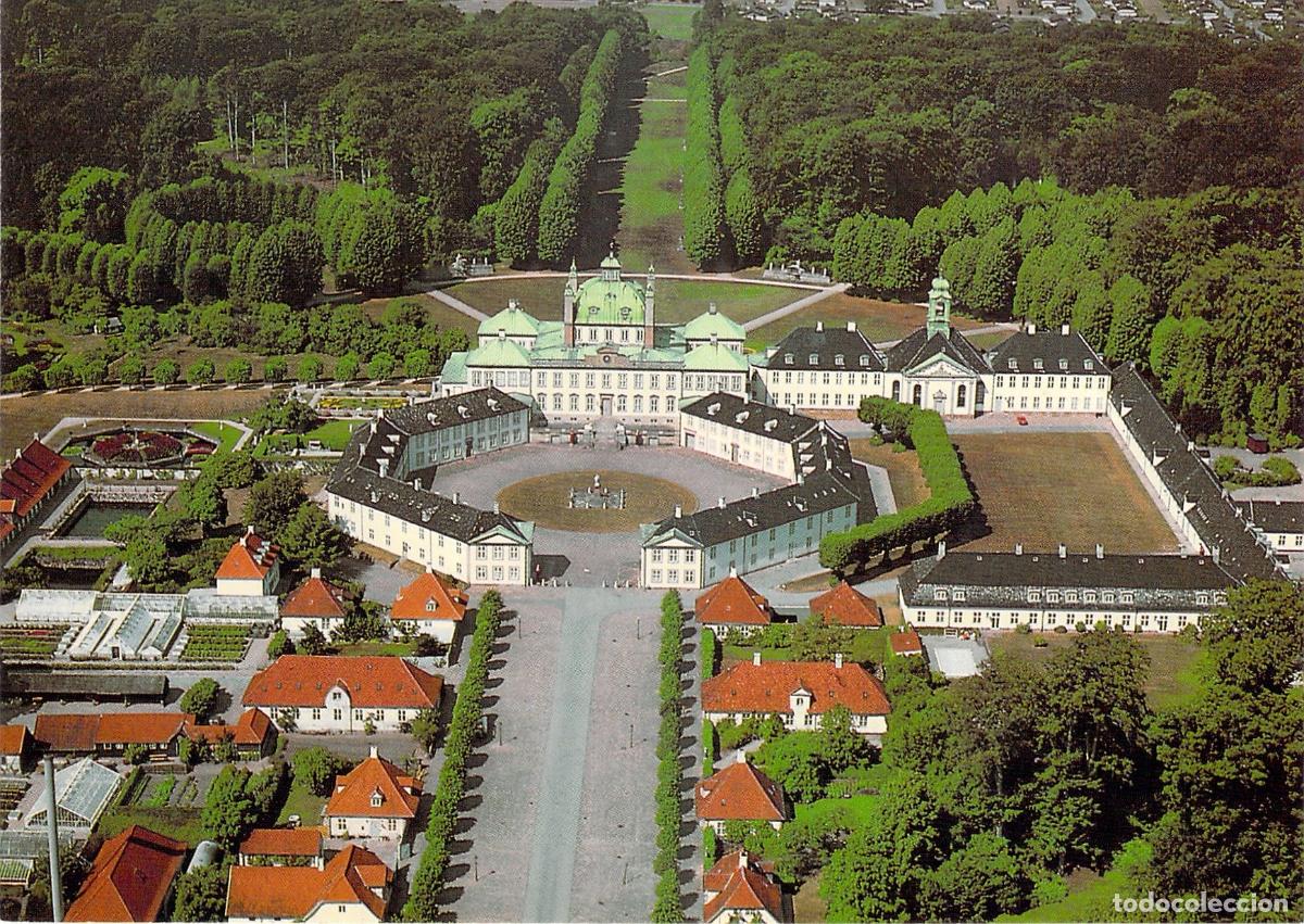 Postales: Postal de Vista A&eacute;rea del Palacio de Fredensborg en Dinamarca