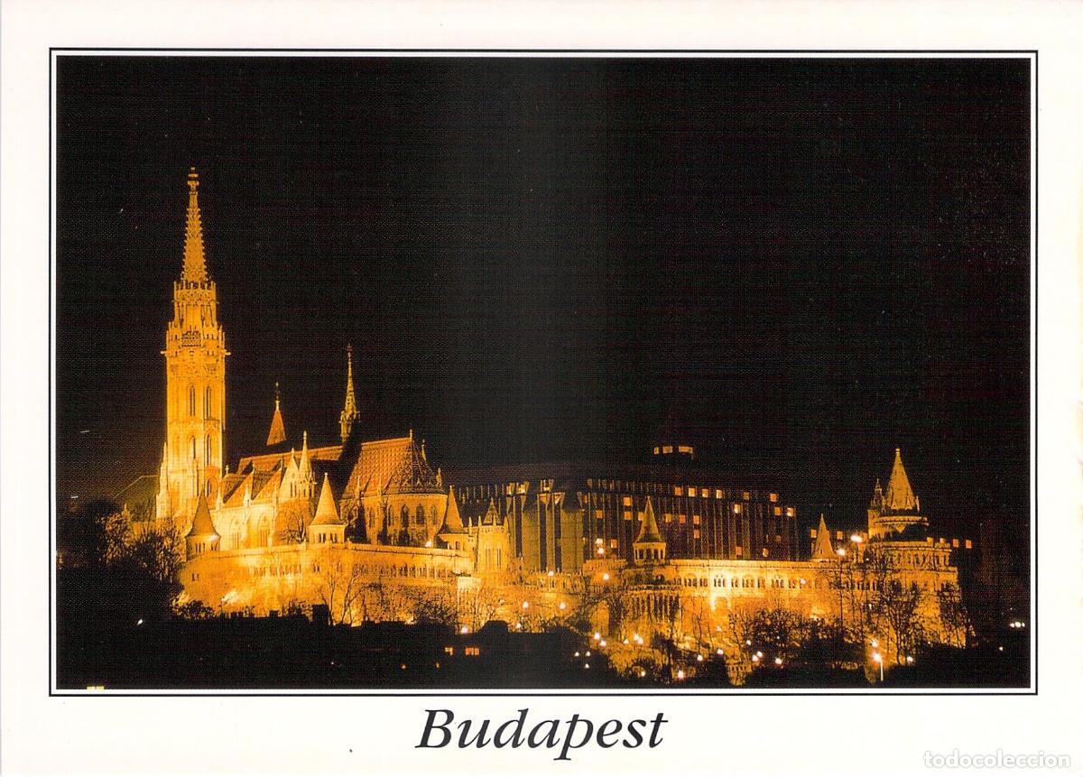 Postales: Postal de la Iglesia de Mat&iacute;as en Budapest de Noche - Foto 1