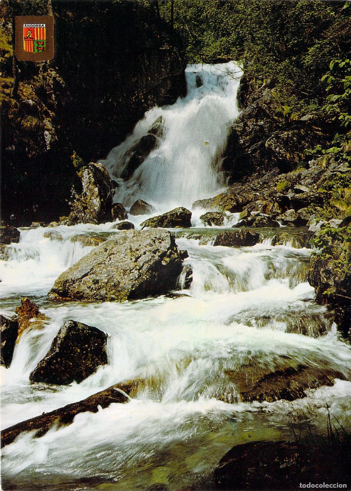 Postales: Postal de Arinsal con Cascada en Valls dAndorra - Foto 1