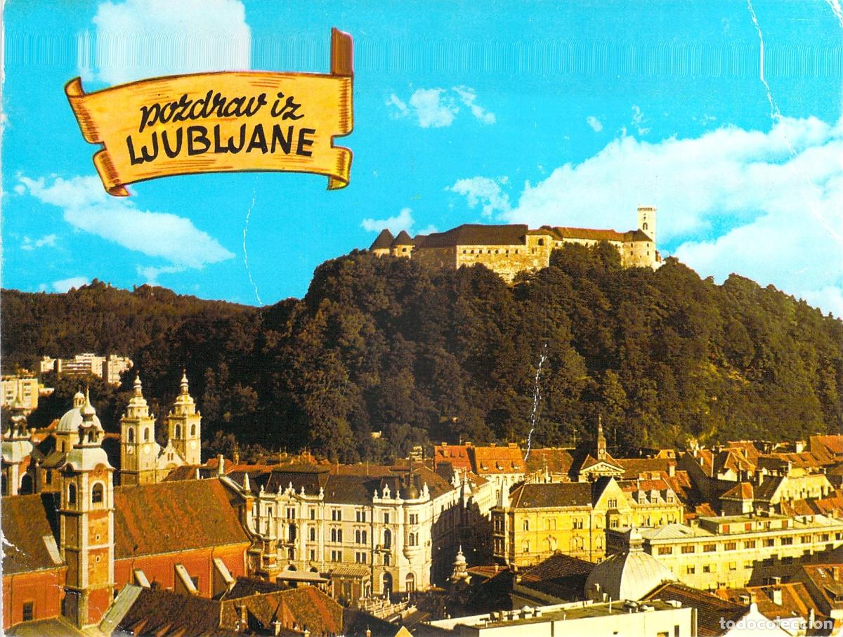 Postales: Postal de Ljubljana con Vista del Castillo, Eslovenia