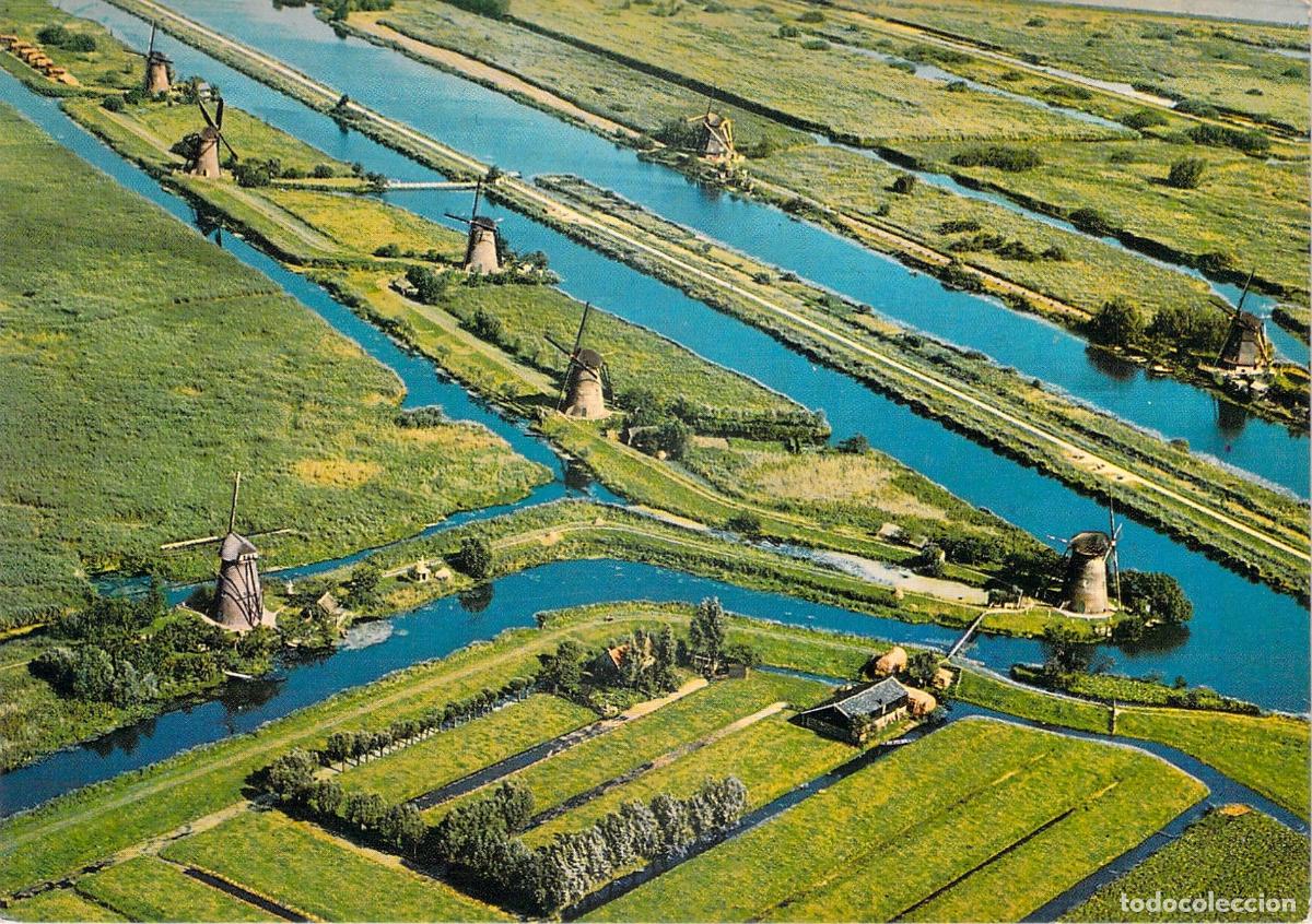 Postales: Postal de la Vista A&eacute;rea de los Molinos de Kinderdijk, Holanda