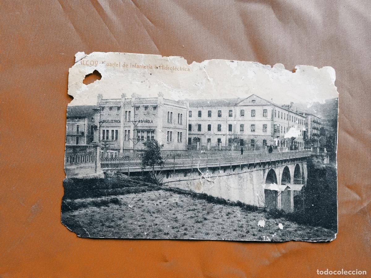 Postales: Tarjeta-postal Alcoy, cuartel de infanteria e Hidrol&eacute;ctrica Papel.84