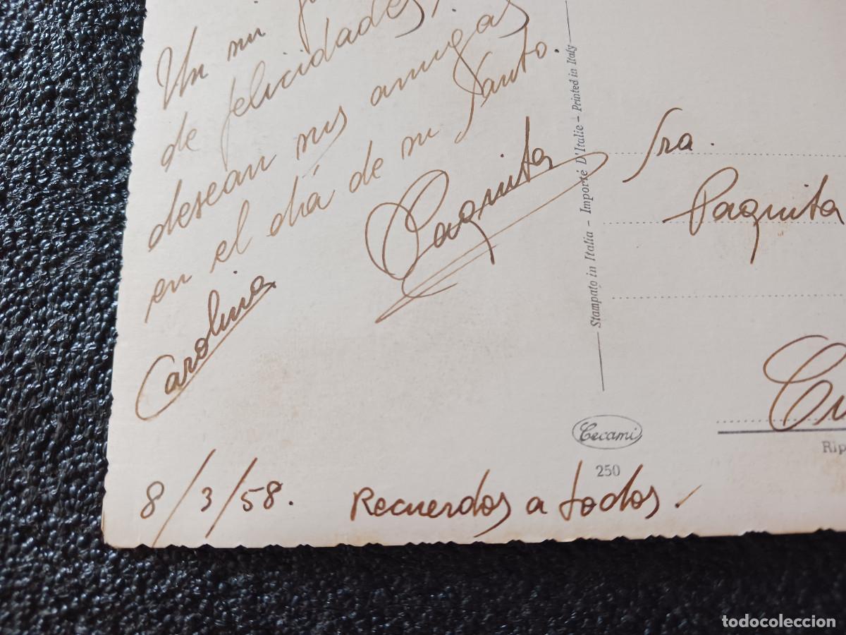 Postales: tres rosas, cecami 250, escrita 1958 - Foto 2