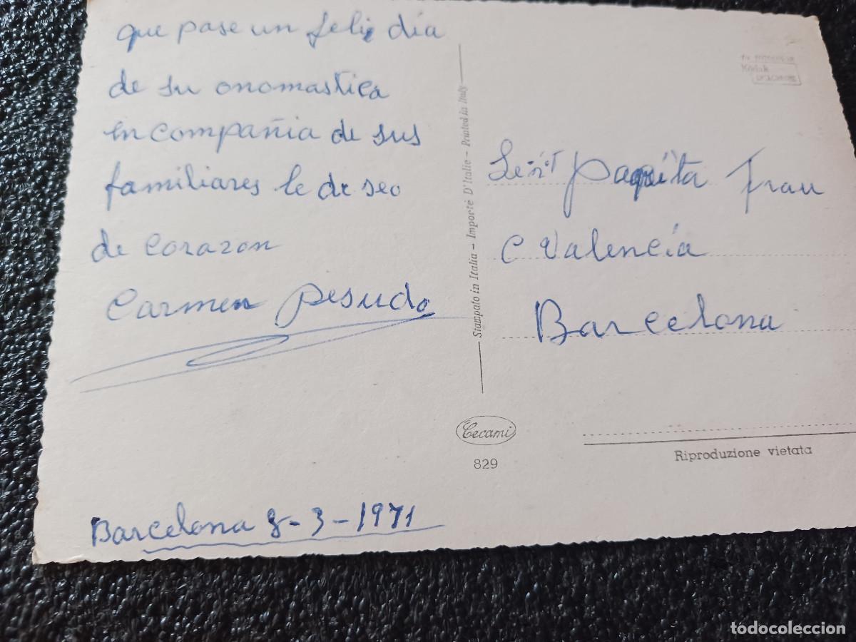 Postales: ramo de margaritas, cecami 829, escrita 1951 - Foto 2