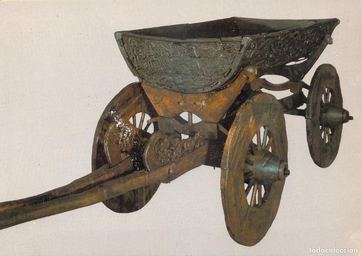 Postales: Postal del Carro de Oseberg en el Museo de Barcos Vikingos de Oslo