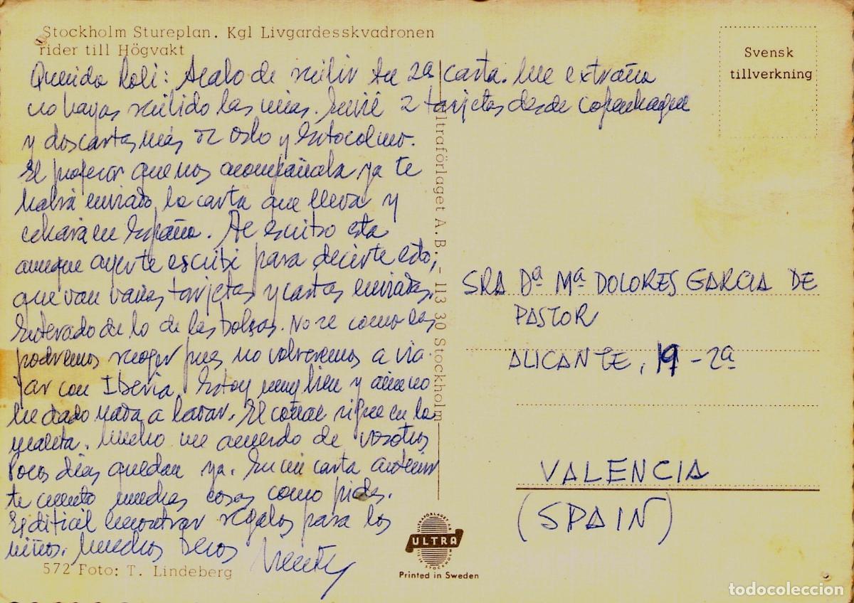 Postales: Postal de la Guardia Real a caballo en Stureplan, Estocolmo - Foto 2