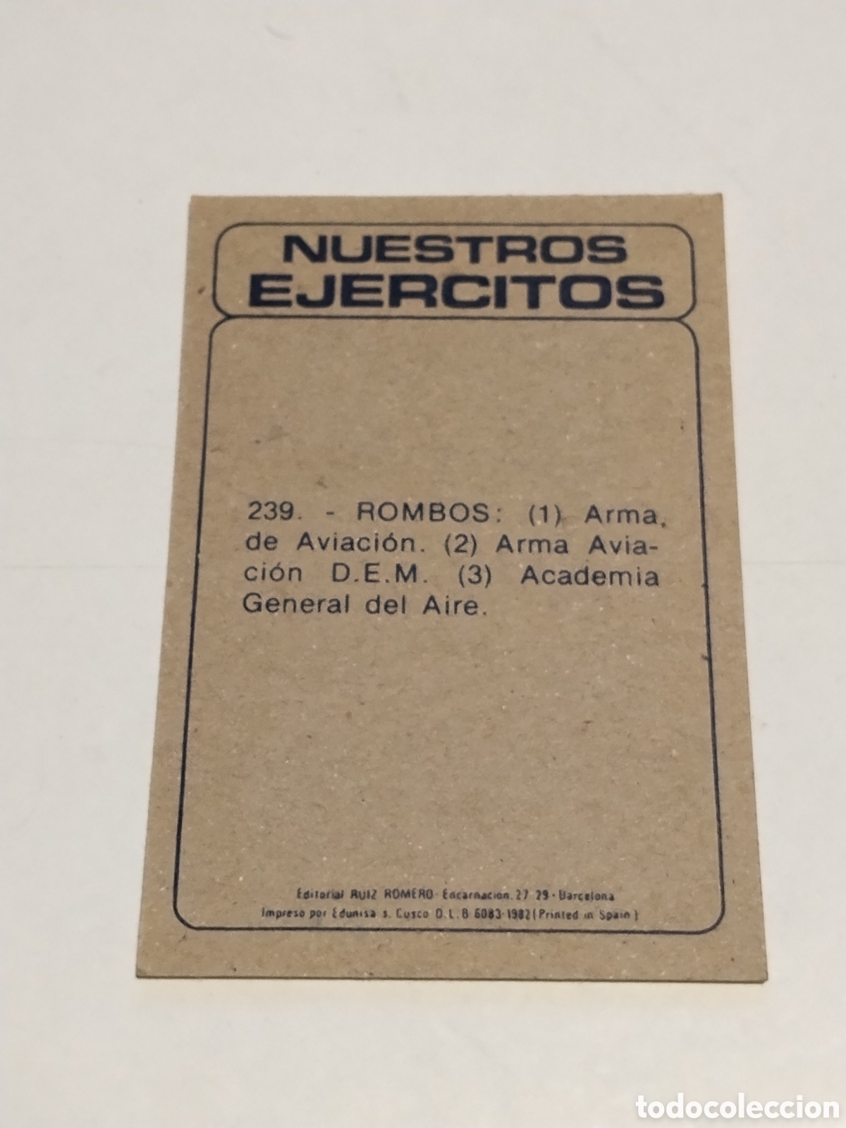 Postales: Cromo Nuestros Ejercitos , Rombos - Foto 2