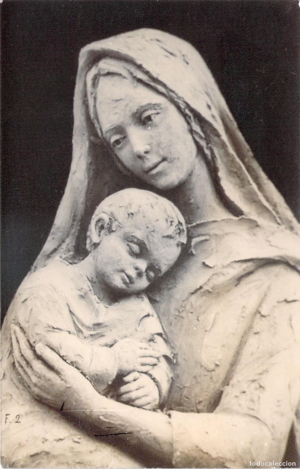 Postales: Postal de la Virgen Mar&iacute;a con el Ni&ntilde;o Jes&uacute;s