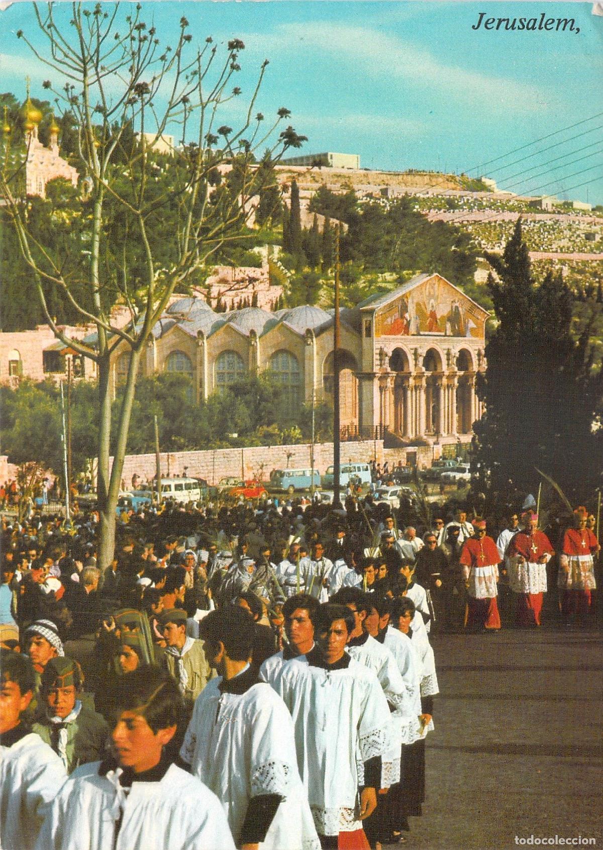 Postales: Postal de la procesi&oacute;n del Domingo de Ramos en Getseman&iacute;, Jerusal&eacute;n - Foto 1