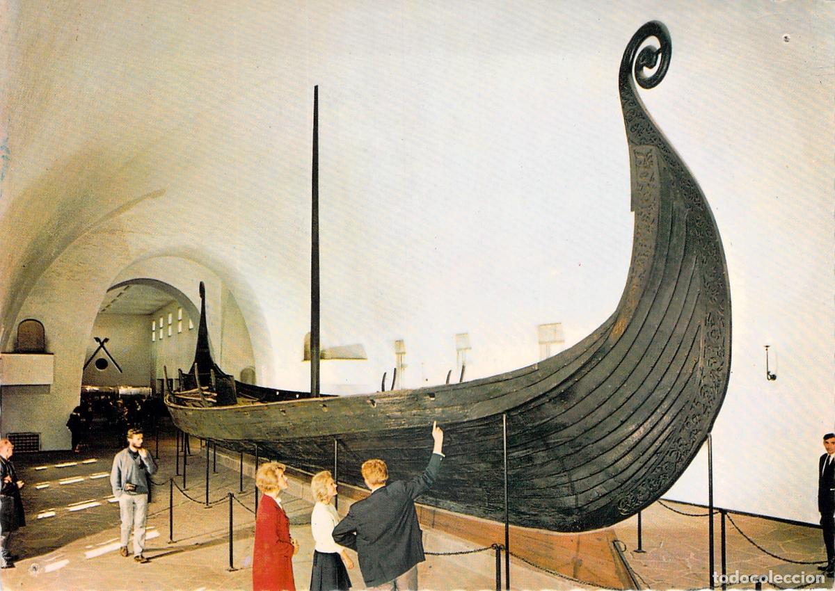 Postales: Postal de Noruega: El Barco Vikingo de Oseberg en el Museo de Oslo