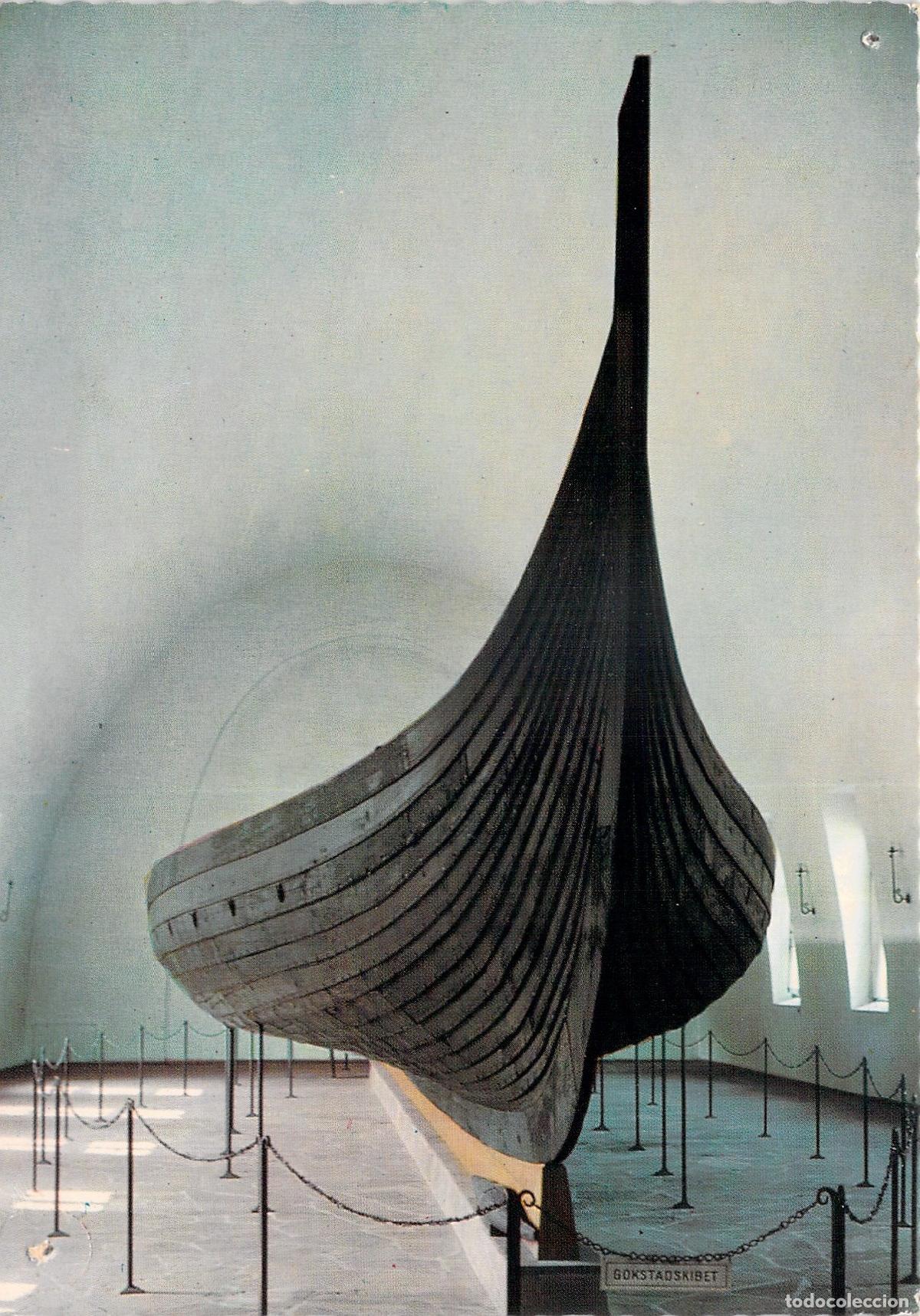 Postales: Postal del Barco Vikingo de Gokstad en el Museo de Oslo, Noruega