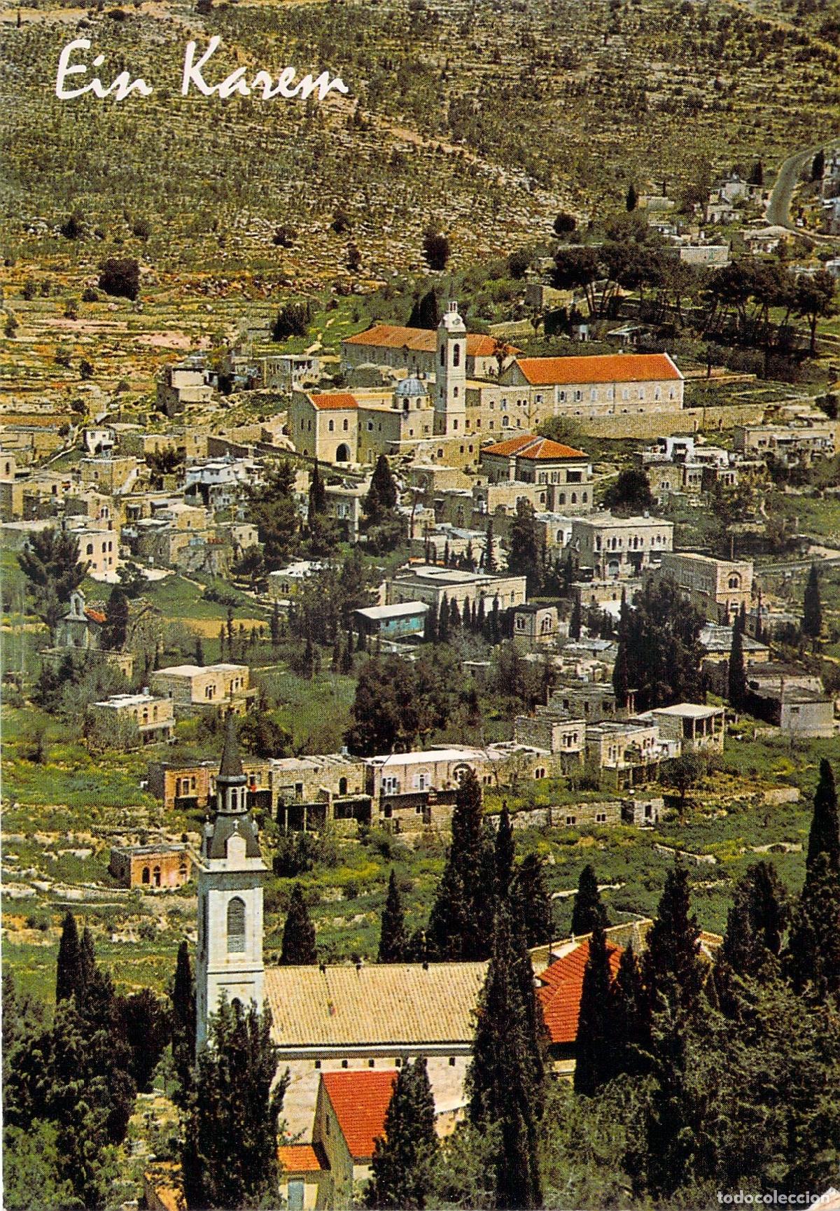 Postales: Postal de Ein Karem vista general del pueblo de San Juan Bautista