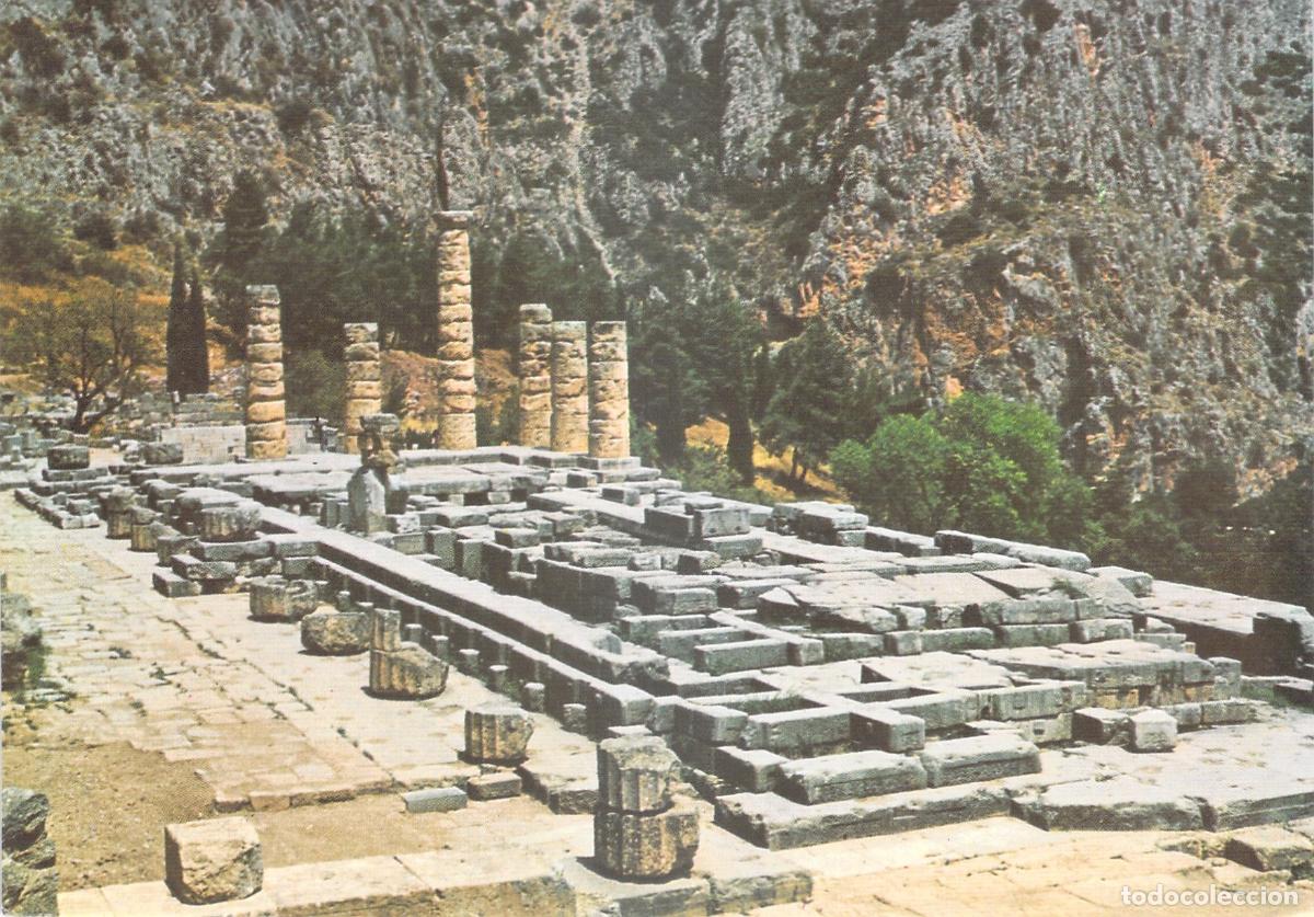Postales: Postal de las ruinas del Templo de Apolo en Delfos, Grecia