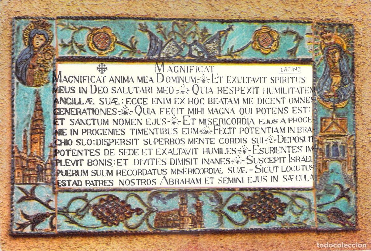 Postales: Postal del Magnificat en la Iglesia de la Visitaci&oacute;n de Ain Karem