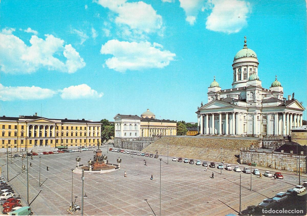 Postales: Postal de Helsinki Catedral y Plaza del Senado en Finlandia