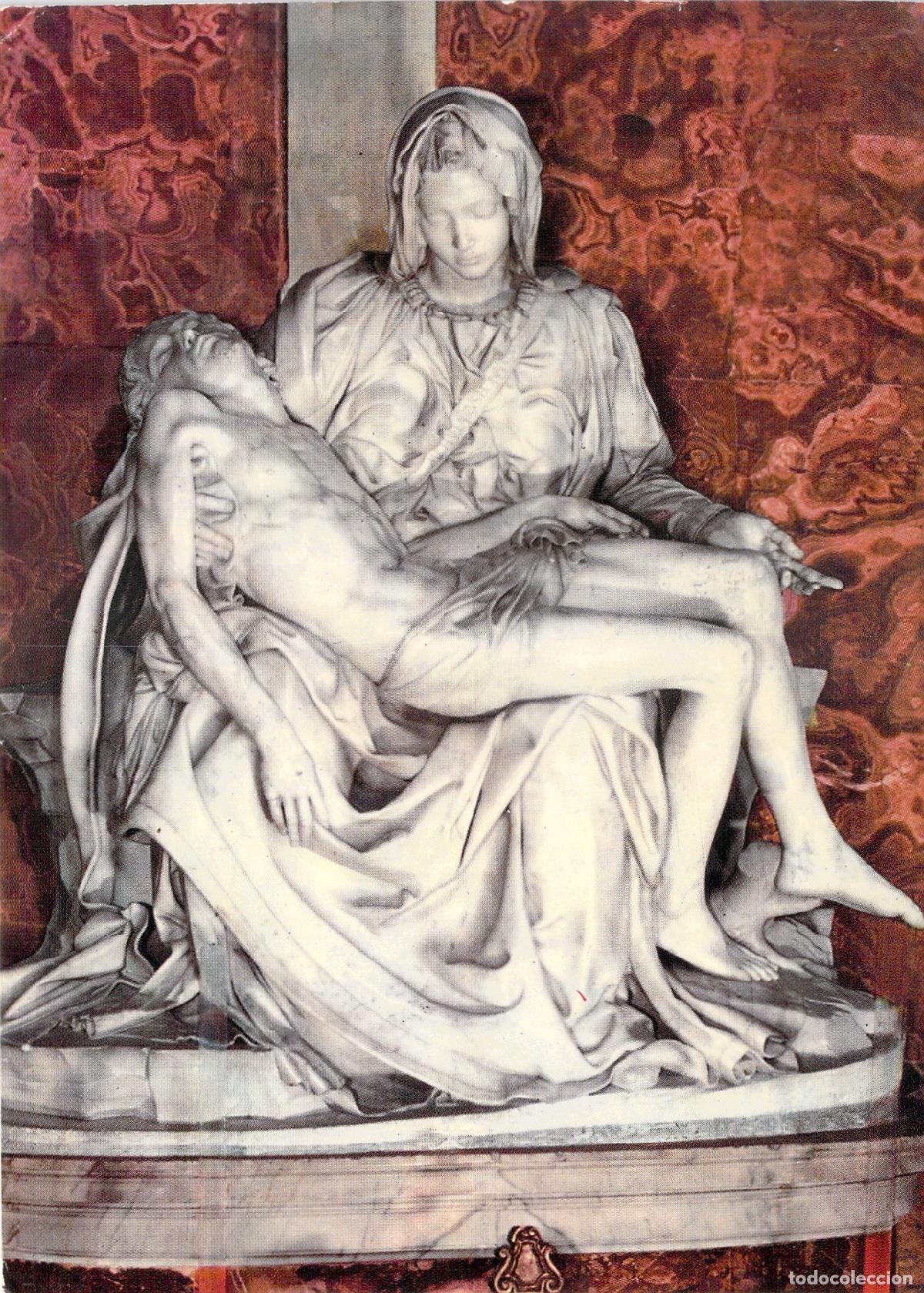 Postales: Postal de la Piedad de Miguel &Aacute;ngel en la Bas&iacute;lica de San Pedro
