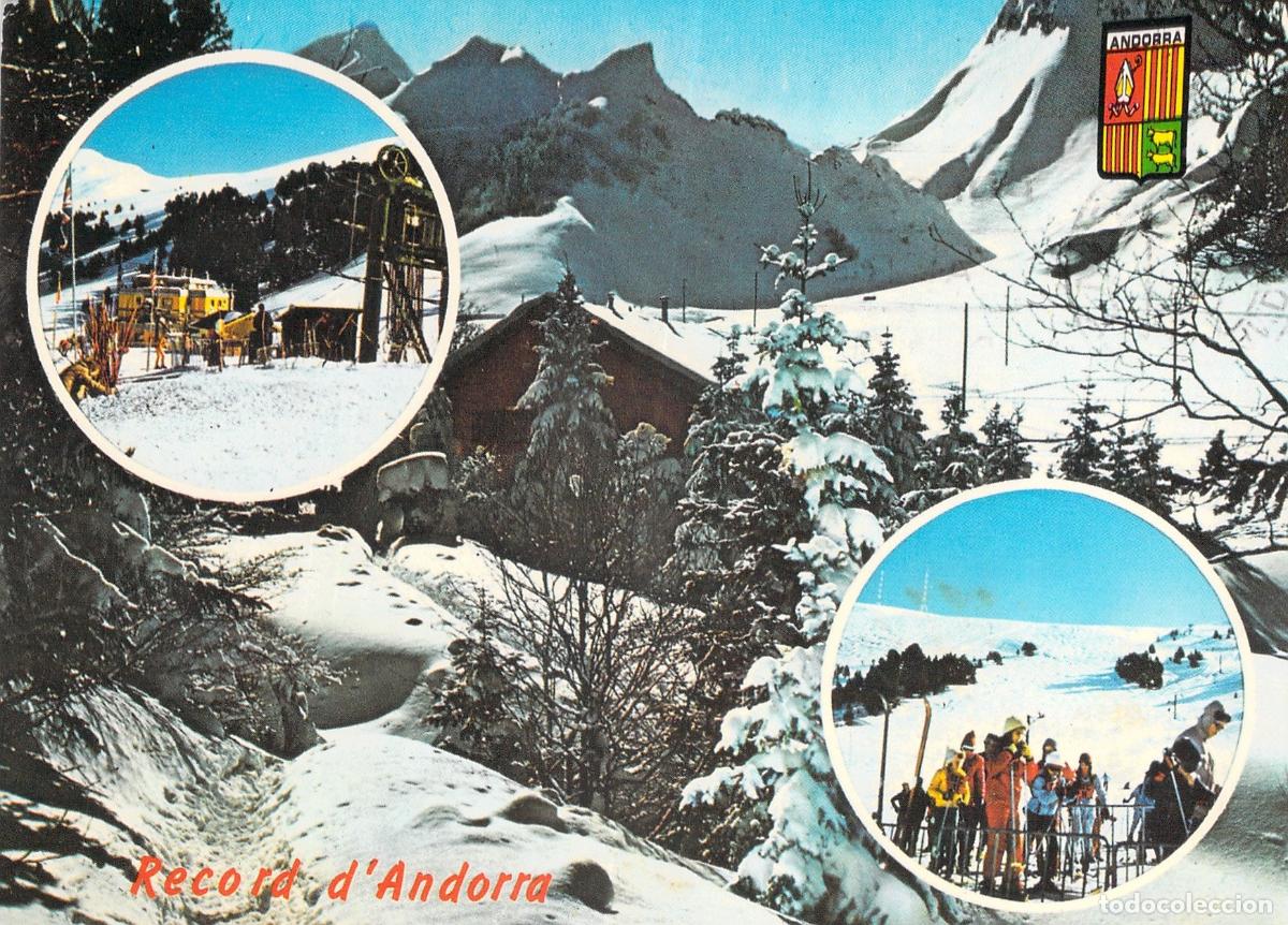 Postales: Postal de Esqu&iacute; en Andorra con Paisaje Monta&ntilde;oso Nevado