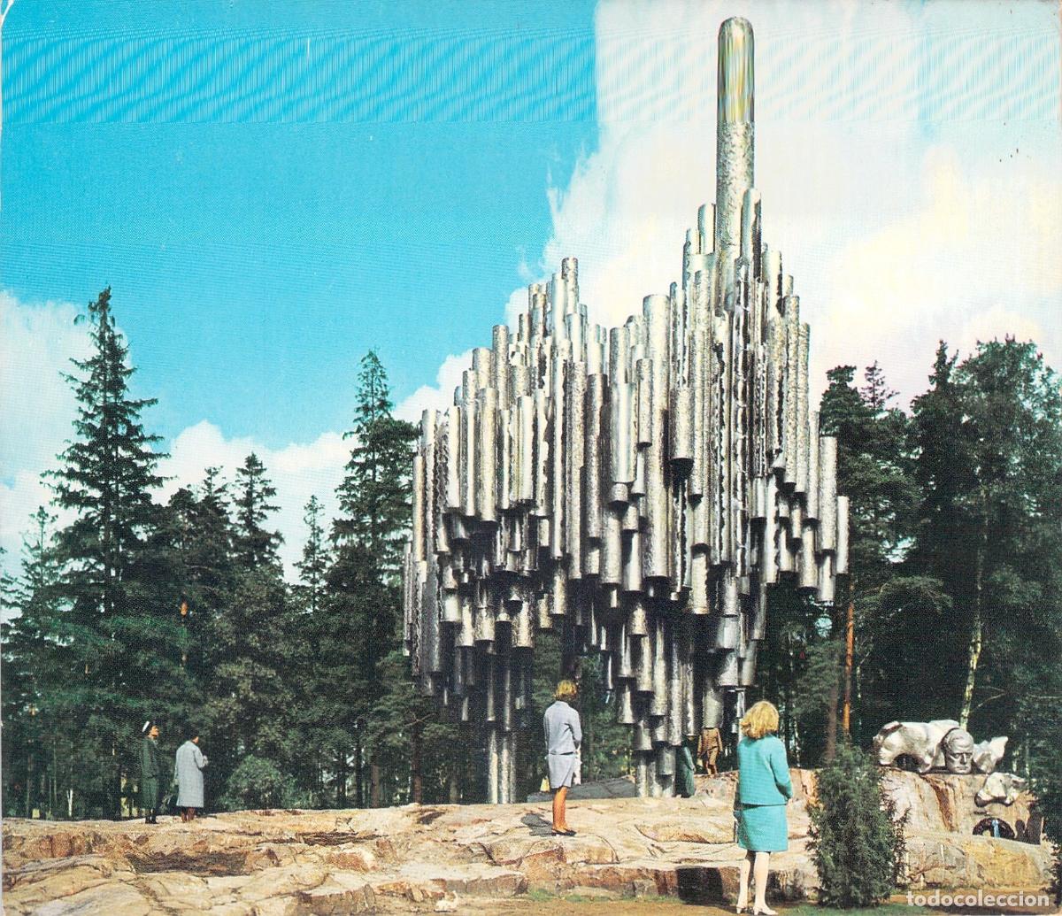 Postales: Postal de Helsinki, Monumento a Sibelius en Finlandia