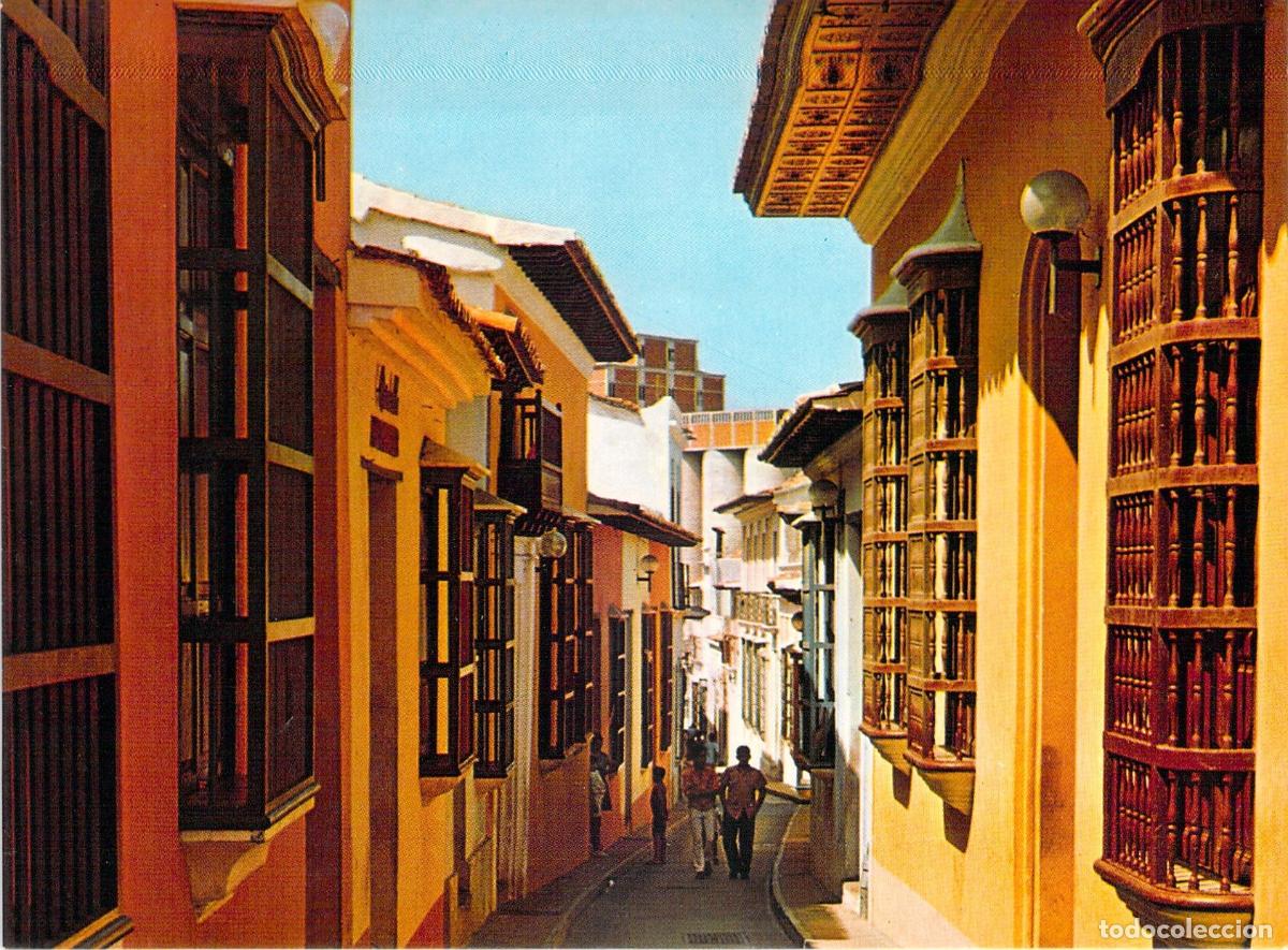 Postales: Postal de calle en el sector antiguo de La Guaira, Venezuela