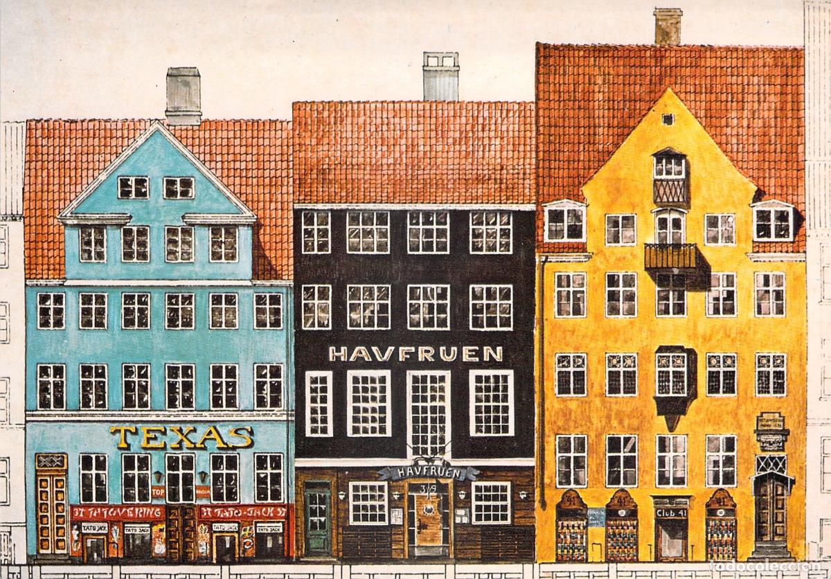 Postales: Postal de Copenhague: Restaurante Havfruen en Nyhavn