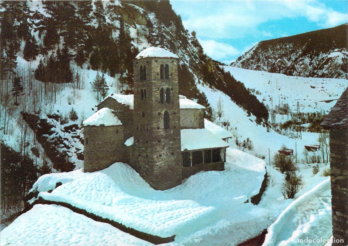 Postales: Postal de la Iglesia de Sant Joan de Casellas en Andorra