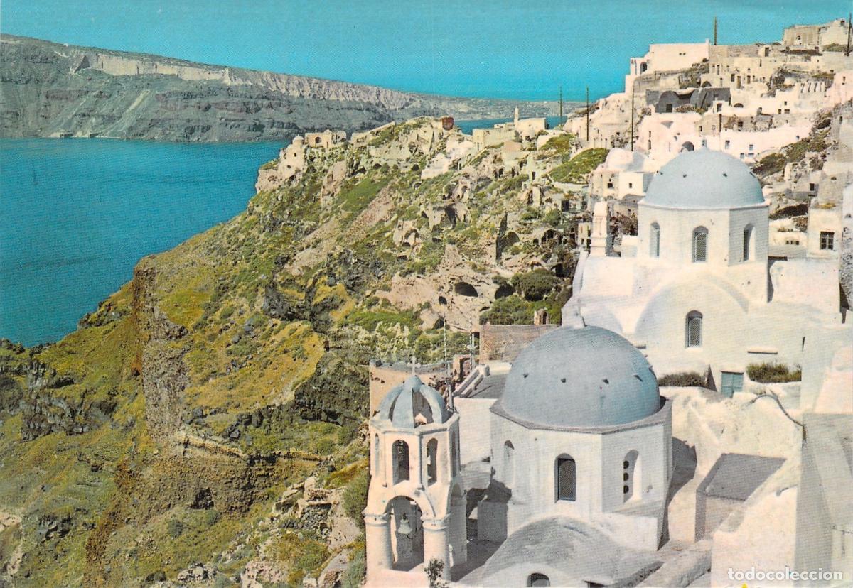 Postales: Postal de Oia en la isla de Santorini, Grecia