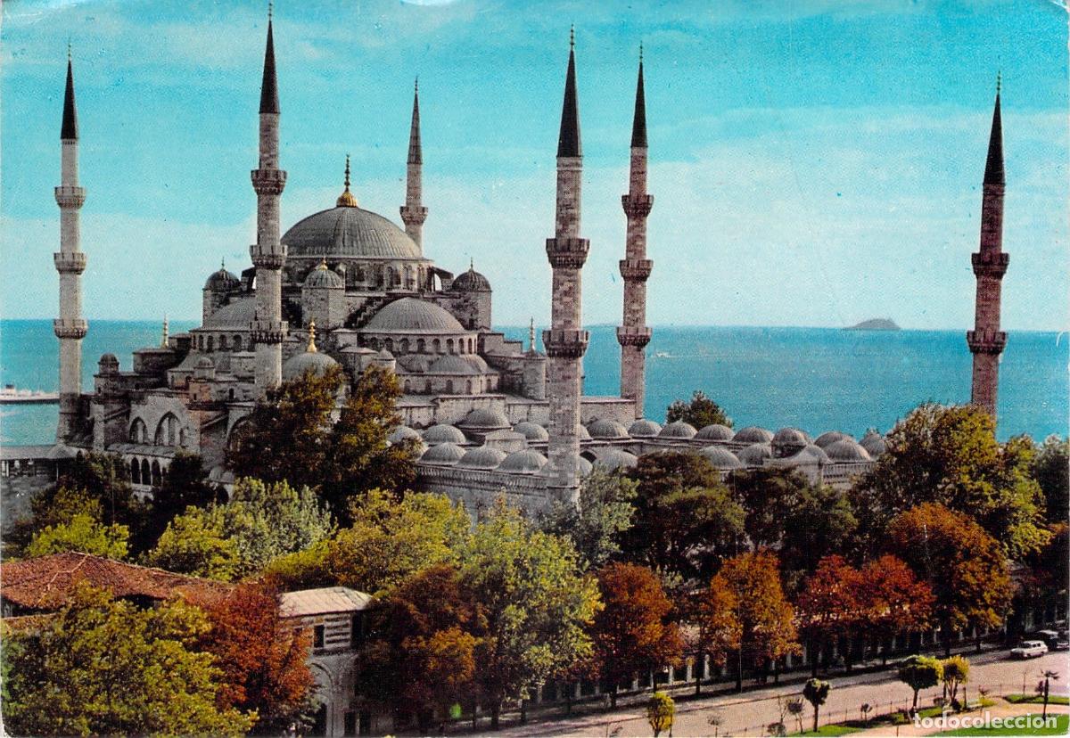 Postales: Postal de la Mezquita Azul en Estambul
