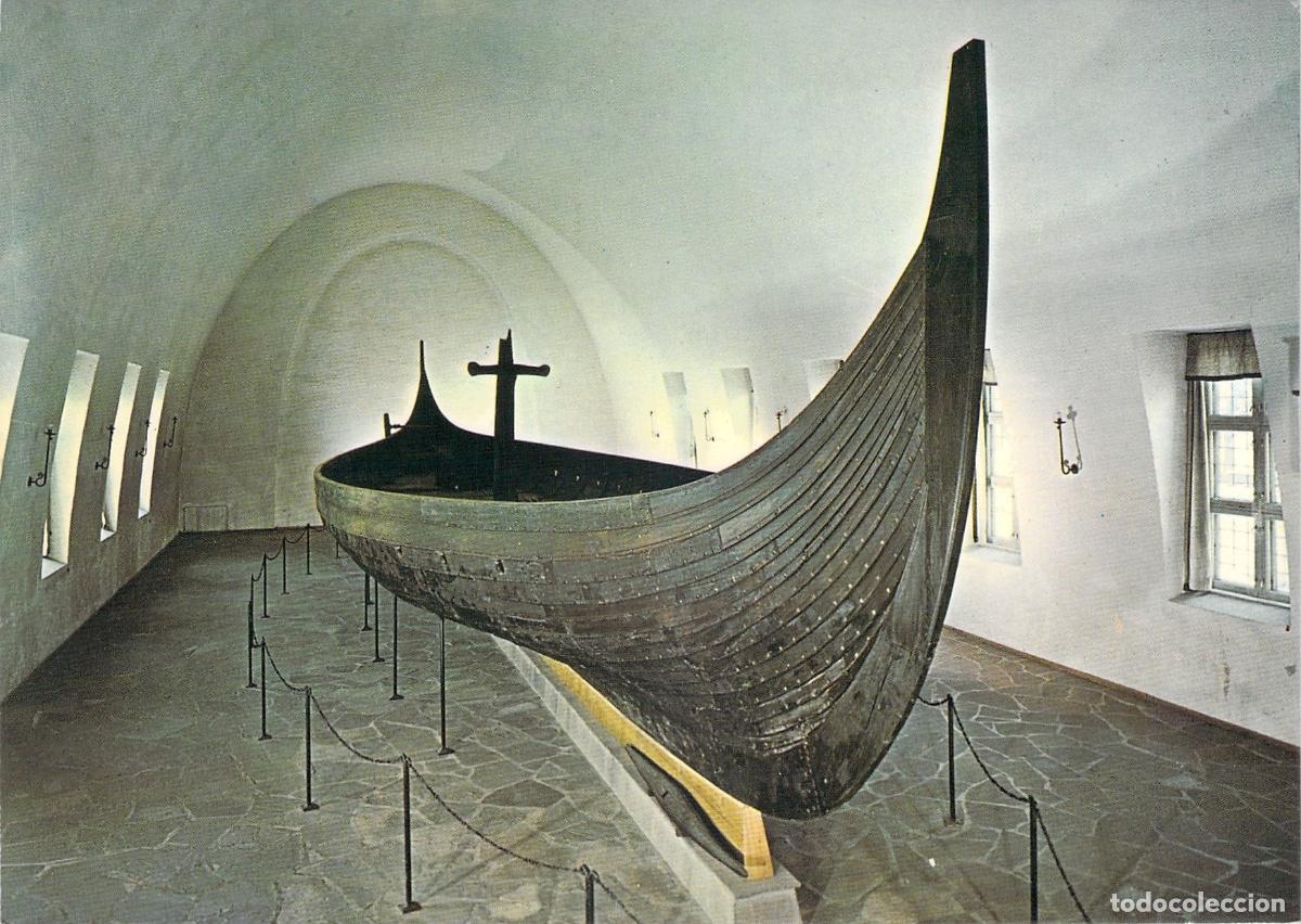 Postales: Postal del Barco Vikingo de Gokstad en el Museo de Oslo