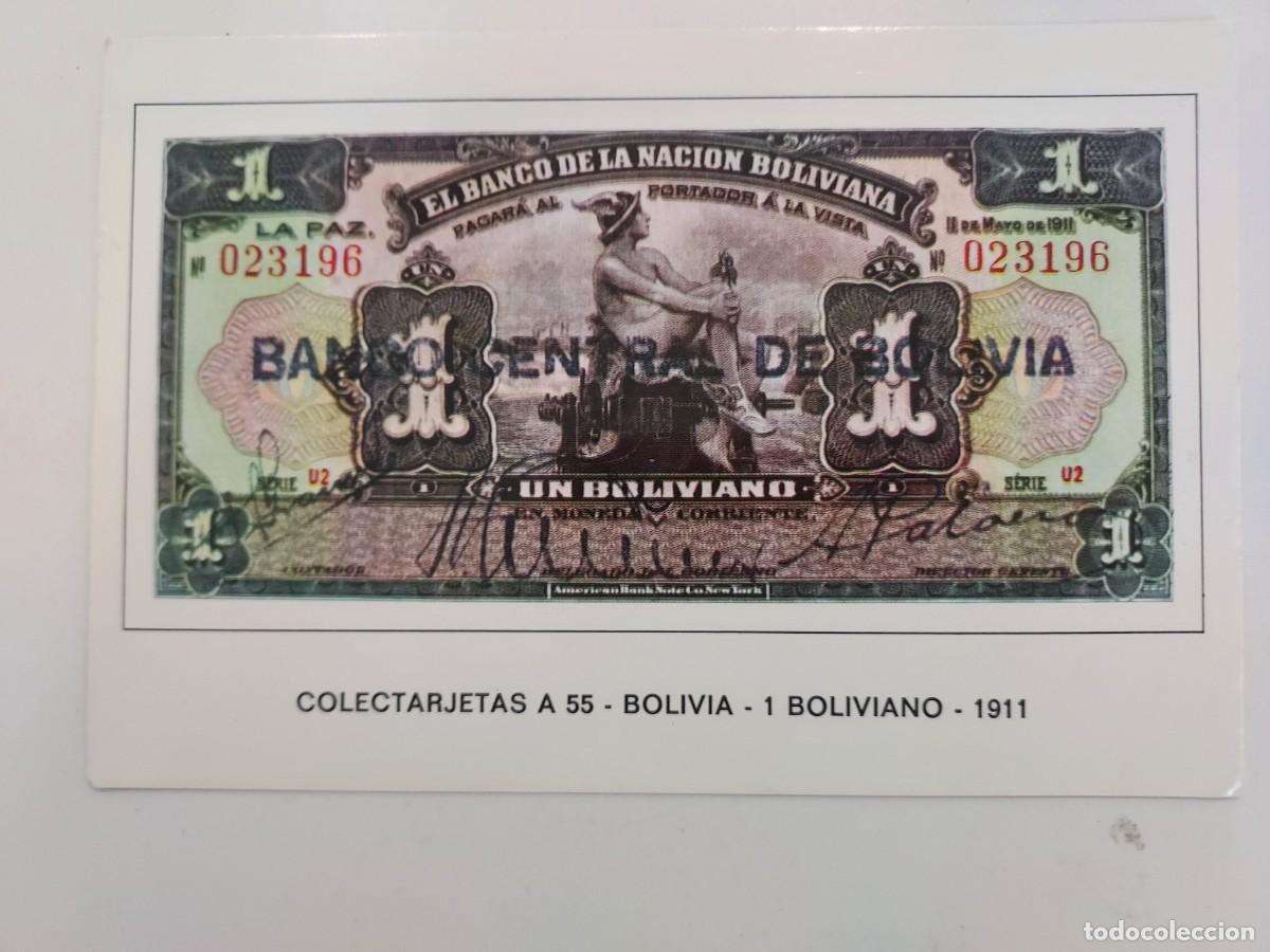 Postales: POSTAL COLECTARJETAS A 55 BOLIVIA 1 BOLIVIANO 1911. EUROHOBBY. 1974. SIN CIRCULAR