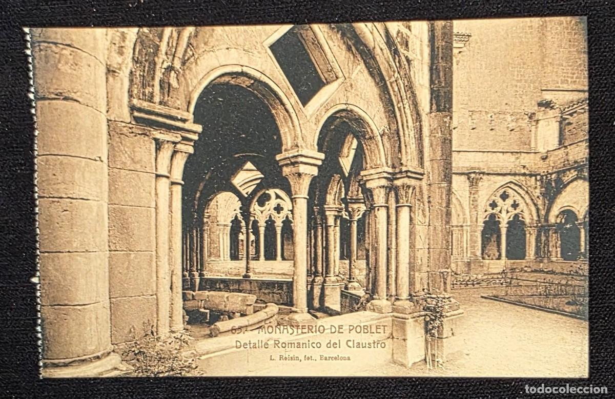Postales: P.1116 Postal Antigua Monasterio de Poblet N&ordm; 65 &ndash; Detalle Rom&aacute;nico del Claustro &ndash; L. Roisin