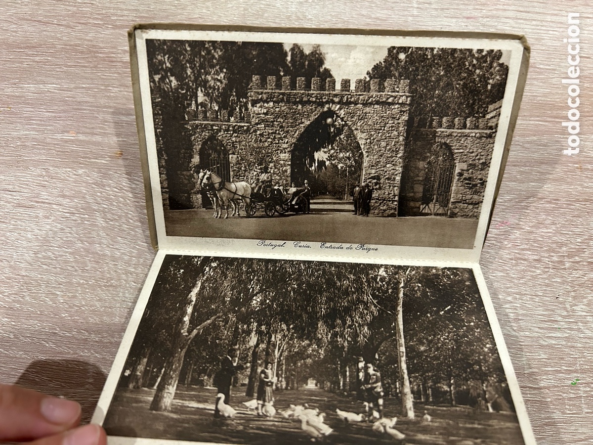 Cartoline: Portugal - Carnet de FOTOGRAF&Iacute;AS REALES - Termas da Curia - DATADO EN 1928