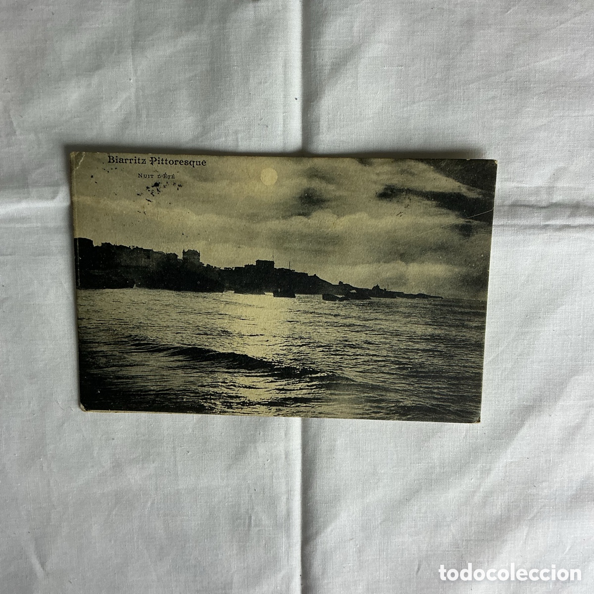 Postales: Postal Biarritz (Francia) &ndash; Nuit d&rsquo;&Eacute;t&eacute; &ndash; Blanco y negro &ndash; Original de la &eacute;poca &ndash; 1905