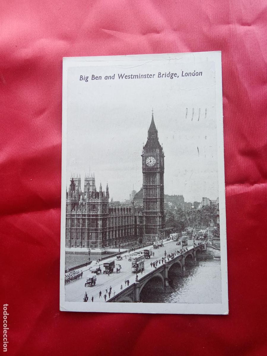 Postales: Postal Big Ben and Westminster Bridge London P.1951