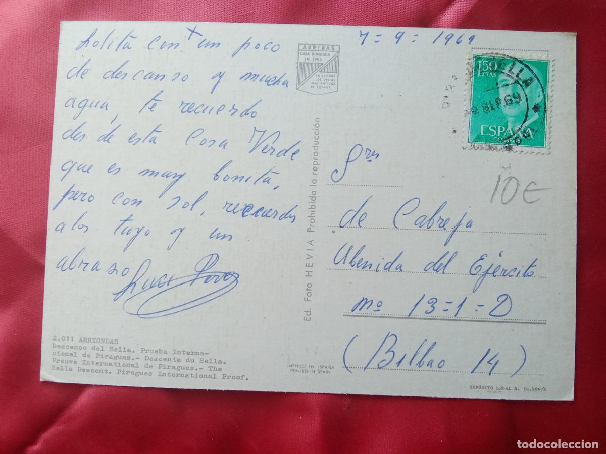Postales: Postal Arriondas Descenso del Sella P.1965 - Foto 2