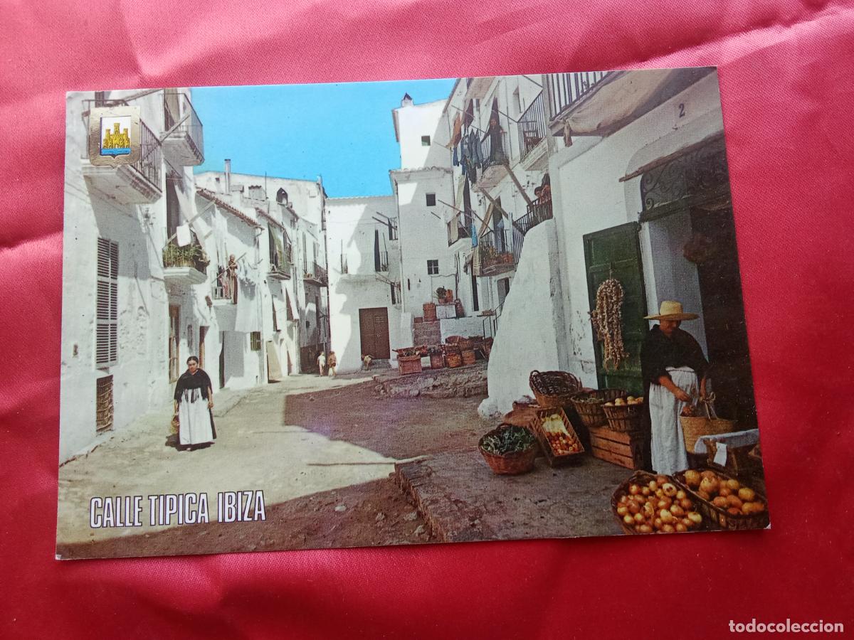 Postales: Postal Ibiza, isla blanca, calle tipica P.1996