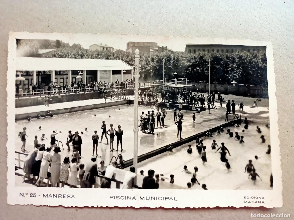 Postales: POSTAL DE MANRESA - PISCINA MUNICIPAL