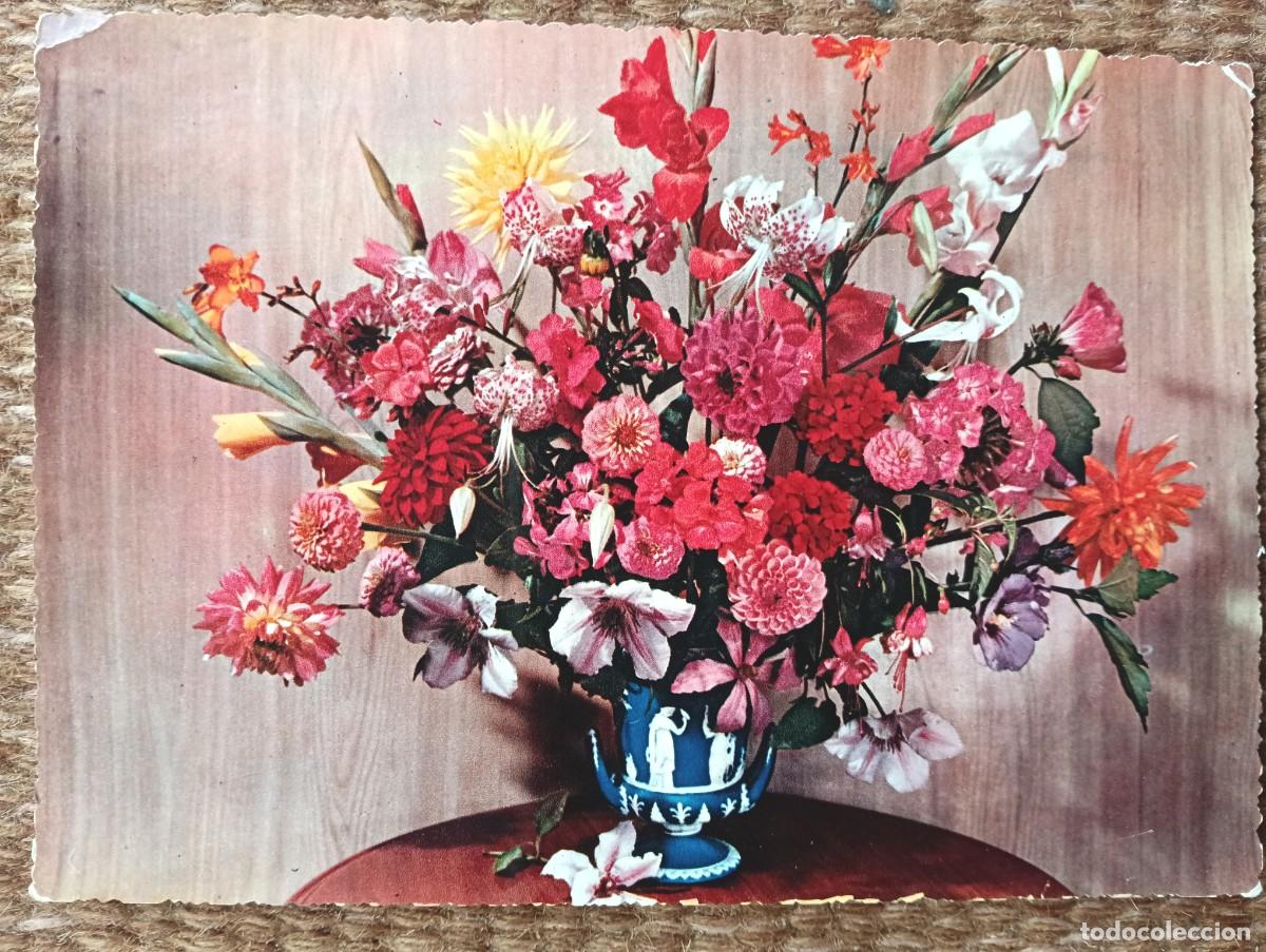 Postales: RAMO DE FLORES EN JARRON