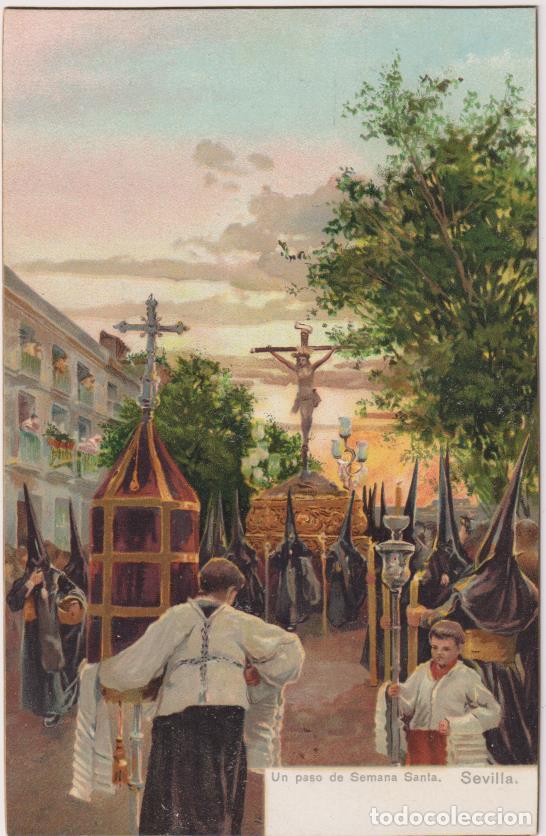 Postais: Sevilla. Un Paso de Semana Santa. Stengel & Co., Dresde, 1904