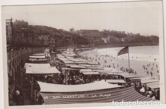 Postais: San Sebasti&aacute;n. - La Playa. Franqueado y fechado el 3 Nov. 1937. Destino: Kolm (Alemania) Con censura