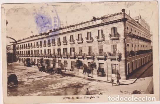 Postais: Guerra Civil. POstal,. Sevilla Hotel d&acute;Anglaterre. Franqueada y Fechado en Madrid el 5 Nov 1939. Des