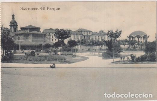Postales: Guerra Civil. Postal. Santurce. El Parque. Franqueada y Fechada 6 Nov. 1937. Destino: Colonia (Alema