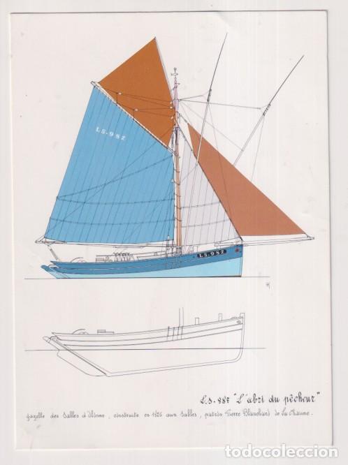 Cartoline: &rdquo;Postal (16,5x12 cm.). L. s. 987. &rdquo;&rdquo;L&acute; Abri du p&eacute;cheur&rdquo;&rdquo; Gazelle des Sables d&acute;Olonne. Construido en