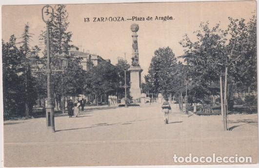 Postales: 13. zaragoza. Plaza de Arag&oacute;n. Sin usar
