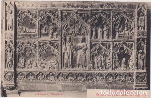 Cartoline: 4 Montblanch. Retaule de pedra Gotic del siglo XV. Sin usar. Fot. l. Roisin. Barcelona