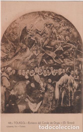 Postais: Foto-Postal. 48- Toledo. Entierro del Conde de Orgaz (El Greco) Fot. Linares. Toledo