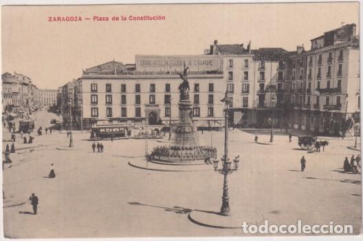 Postcards: Zaragoza. Plaza de la Constituci&oacute;n. Sin usar